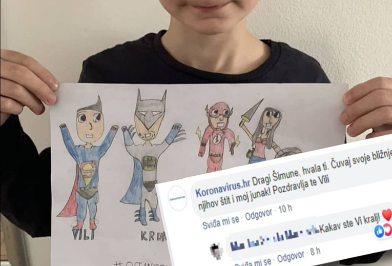 "Vilija za premijera": Beroš oduševio porukom dječaku koji ga je nacrtao kao heroja