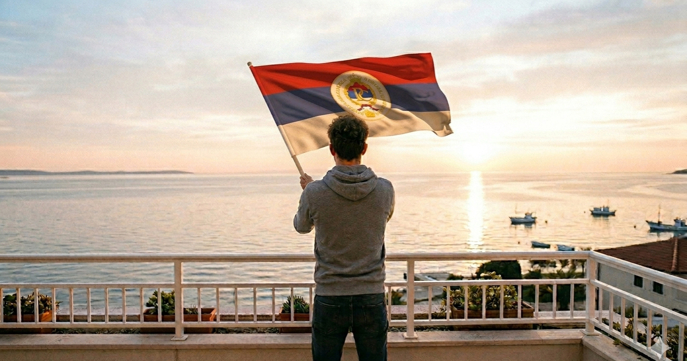 Na balkonu u Istri mahao zastavom Republike Srpske. Protjeran je iz Hrvatske
