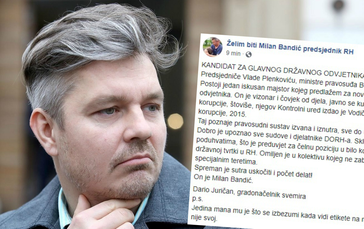 Juričan se ruga DORH-u zbog masona, traži da Bandić bude državni odvjetnik