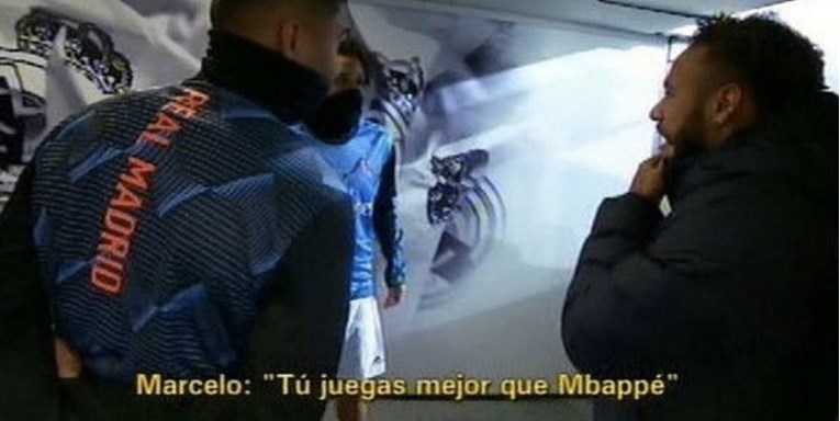 Marcelo u tunelu prije utakmice poručio Neymaru da igra bolje od Mbappea