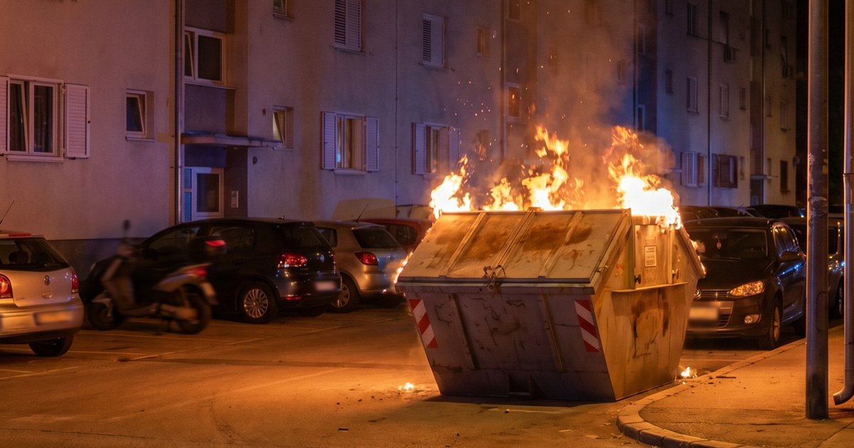 71-godišnjak mjesecima palio kontejnere u Rijeci. Uhićen je