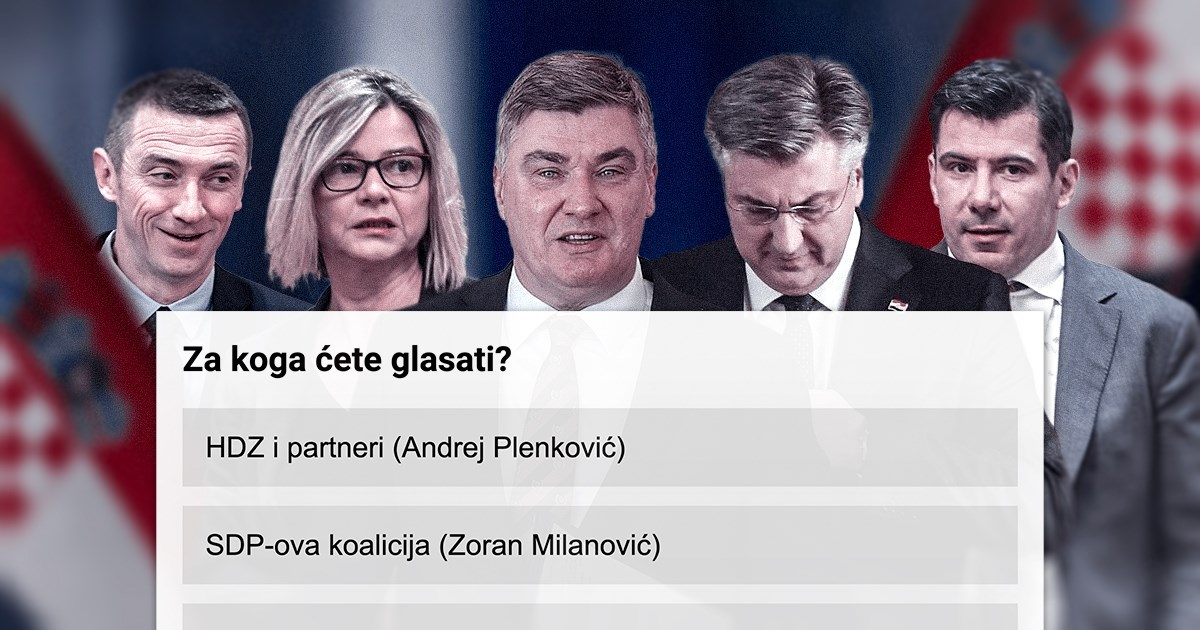 VELIKA ANKETA Izbori su za tri tjedna. Za koga ćete glasati?