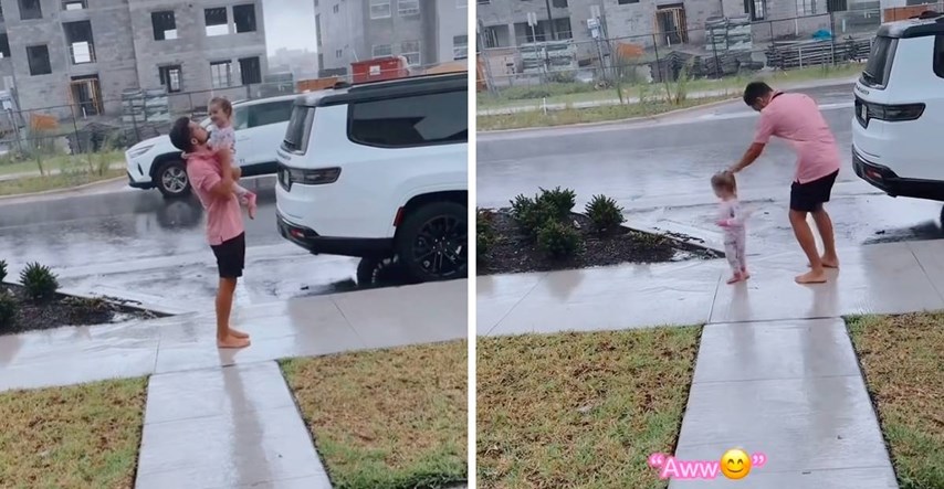 Djevojčica pitala tatu da idu plesati na kiši. Videozapis oduševio milijune ljudi