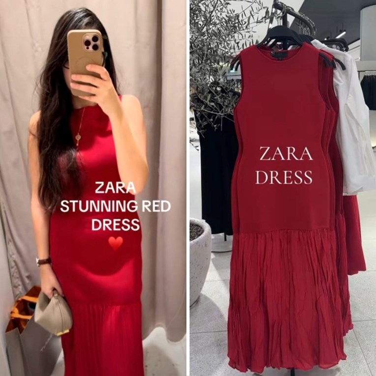 Haljina o kojoj svi pričaju: Crvena Zara haljina hit je na društvenim mrežama
