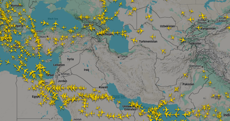 Pogledajte nebo nad Bliskim istokom nakon američkog napada na Iran