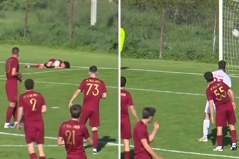 Pogledajte najbizarniji autogol. Lopta pogodila ozlijeđenog igrača i odbila se u gol