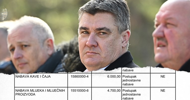 Milanovićev ured objavio plan nabave: 6000 eura za kavu i čaj, 4000 eura za mlijeko