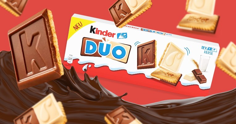 Ferrero ima nove Kinder Duo kekse prelivene mliječnom i bijelom čokoladom