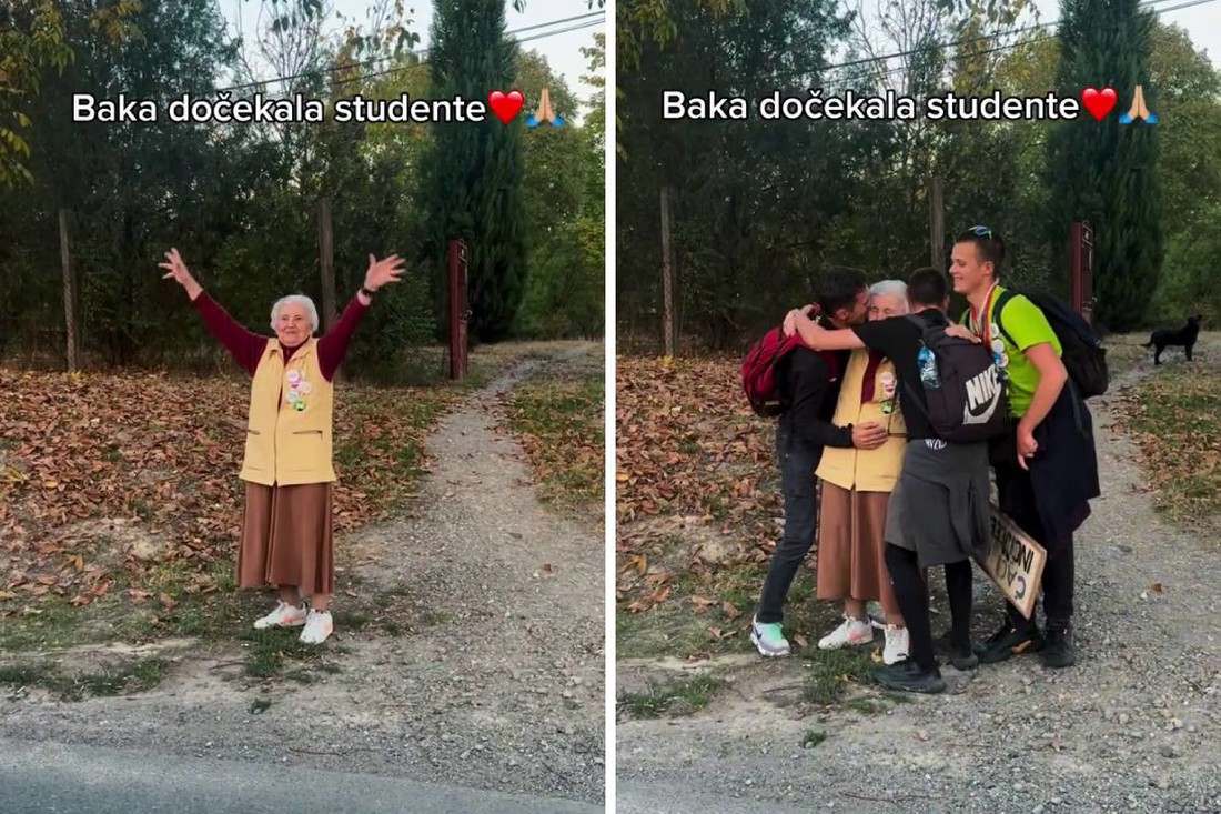 "Nađite me kad pobijedite": Snimka bake iz Srbije i studenata osvojila mreže