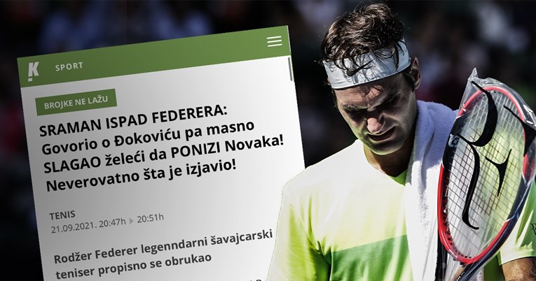 Srpski Kurir: Sramotan ispad Federera. Masno je slagao da ponizi Đokovića