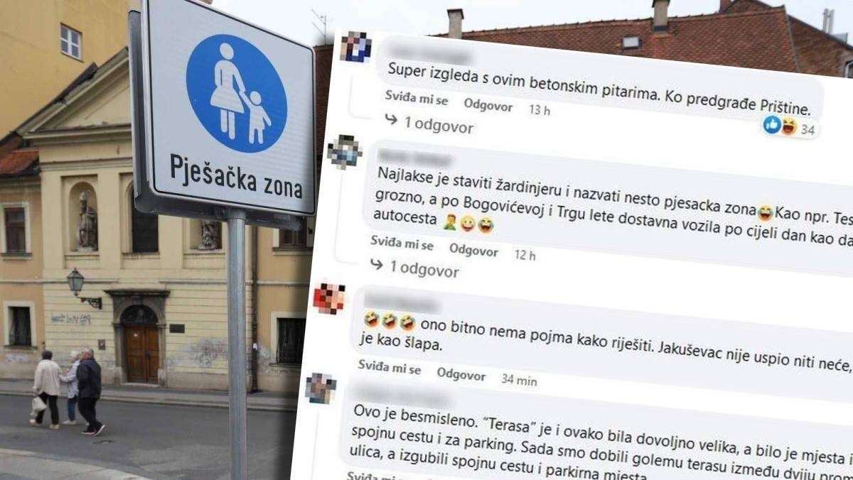 Hrvati kritiziraju izgled nove pješačke zone: "To je bilo inovativno prije 50 godina"