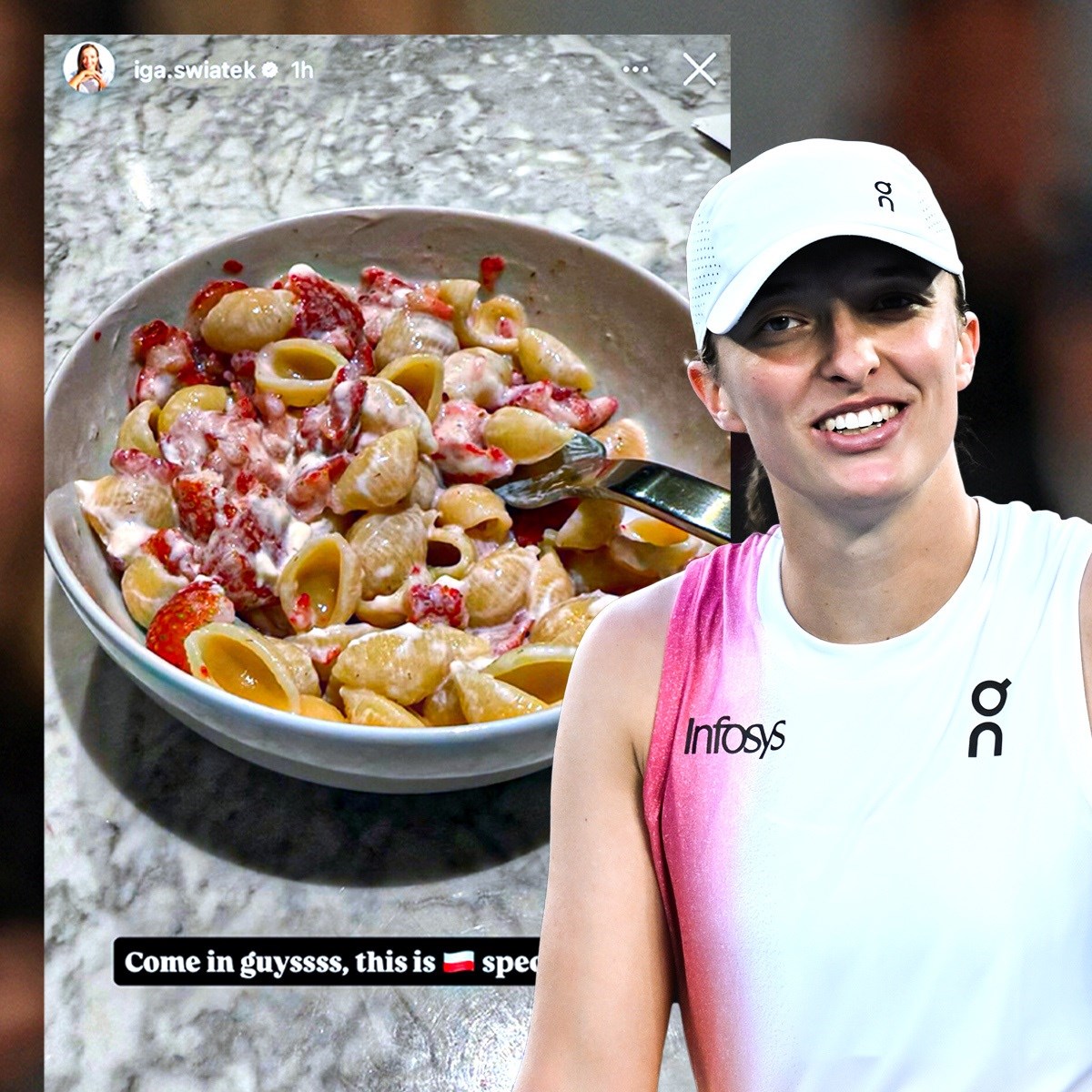 Swiatek jelom zgrozila Engleze. "Tata dodaje vrhnje i šećer, a ja jogurt"