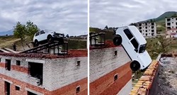 VIDEO Pokušao u Ladi skočiti na krov pa se strovalio s vrha zgrade