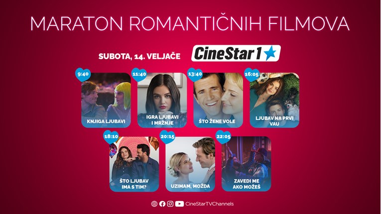 Valentinovo uz filmski maraton romantike na CineStar 1