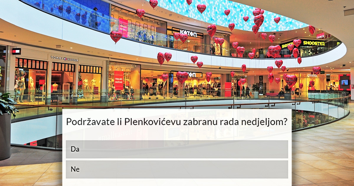 VELIKA ANKETA Podržavate li Plenkovićevu zabranu rada nedjeljom?