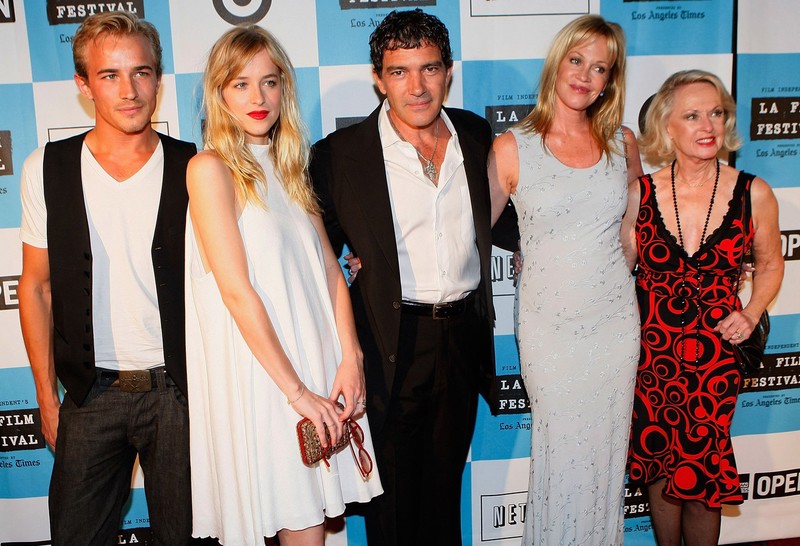 Jesse Johnson, Dakota Johnson, Antonio Banderas, Melanie Griffith i Tippi Hedren.