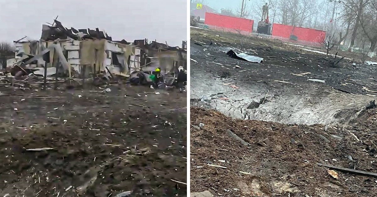 VIDEO Ruski avion greškom bombardirao selo u Rusiji. Ulica i kuće totalno devastirani