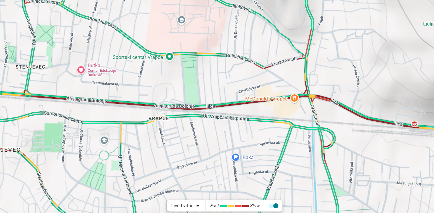Sudar na Ilici između Vrapča i Kustošije, nastala ogromna kolona