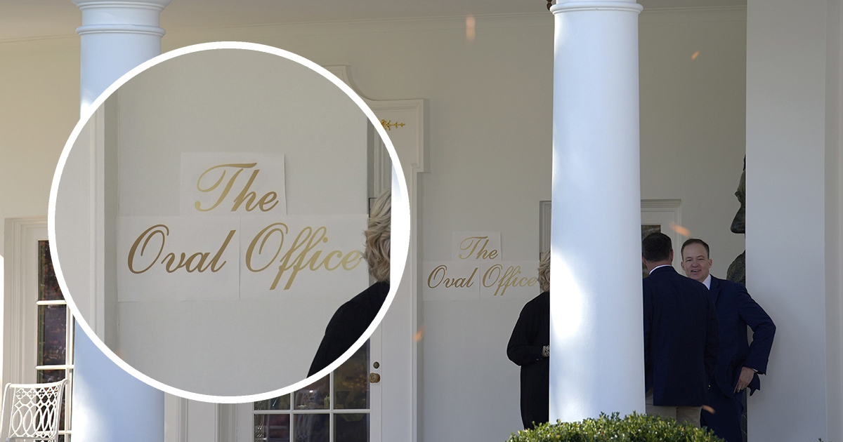 FOTO Trump usred blokade vlade postavio "zlatni" natpis