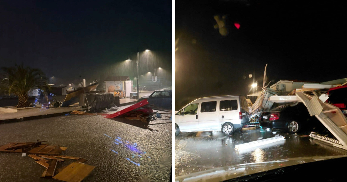Nevrijeme u Dalmaciji: Potop kod Šibenika, kiša i grmljavina krenule prema Splitu