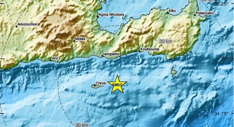 Potres magnitude 5,2 kod Krete