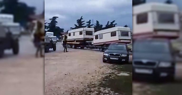Istrani poslali više od 30 kamp-kućica, pogledajte konvoj koji je krenuo iz Poreča