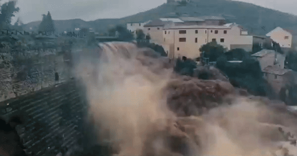 VIDEO Rimska brana zadržala poplavu u španjolskom gradu. Stara je 2000 godina