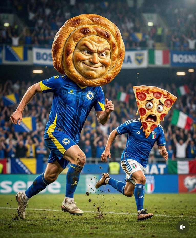 Što će pizza protiv bureka? Ilustracija oduševila BiH nakon pobjede nad Italijom