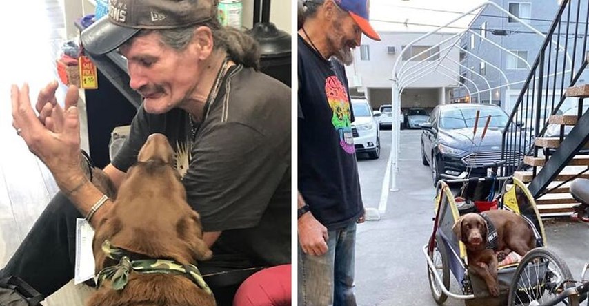 Beskućnik nije mogao suzdržati suze kada se ponovno susreo sa svojim nestalim psom