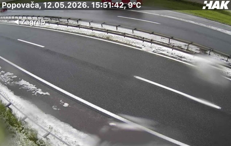 FOTO Tuča zabijelila dio autoceste A3