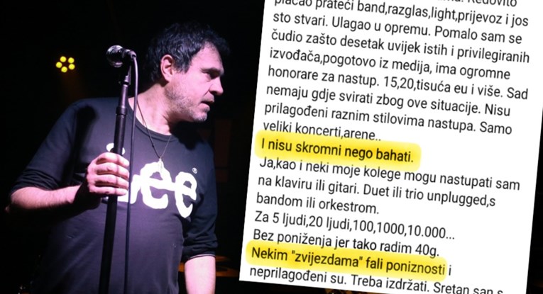 Vitasović o estradnjacima koji se žale: Dobivali 20.000 eura, sad nemaju gdje svirati