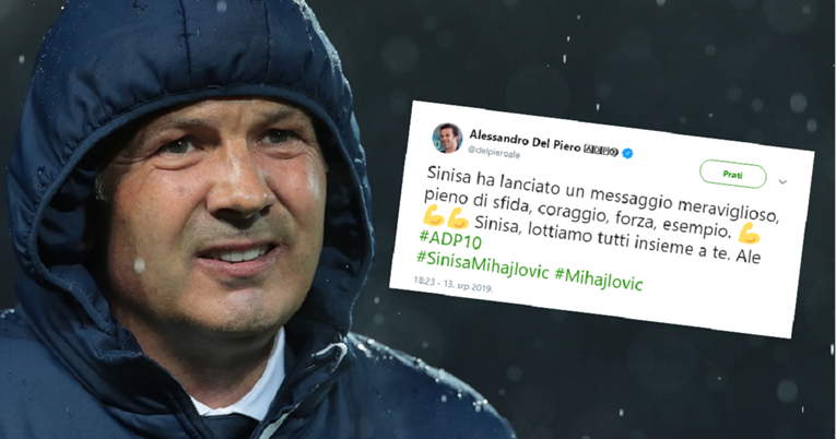 Del Piero poslao poruku Mihajloviću: "Siniša, svi se borimo uz tebe"