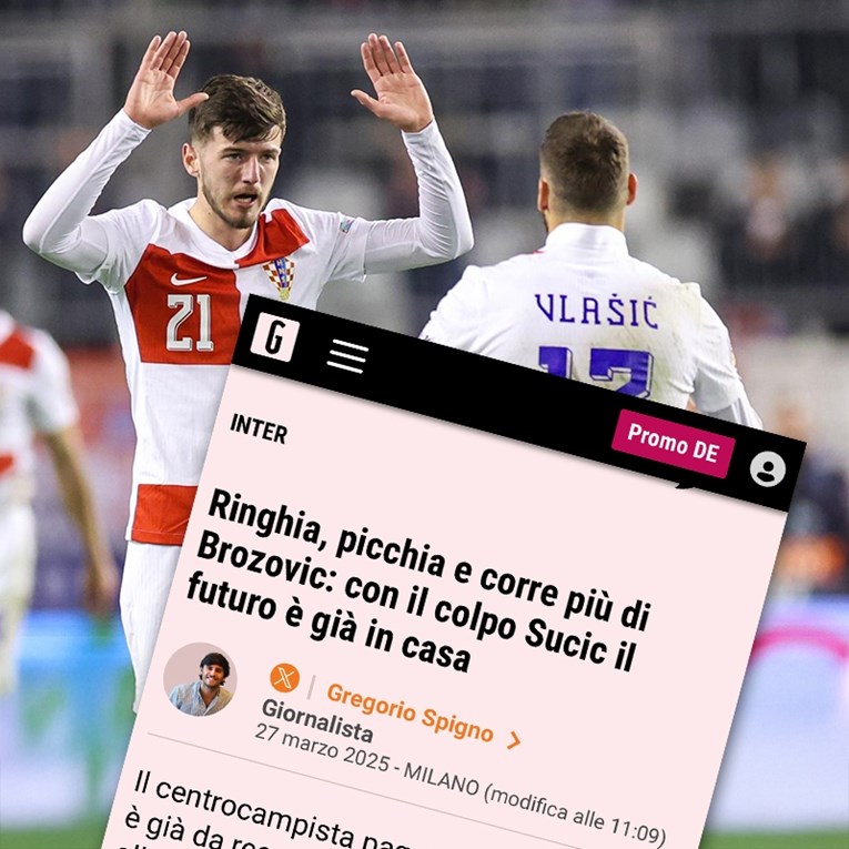 Gazzetta oduševljena Sučićem: Reži, udara i trči više od Brozovića