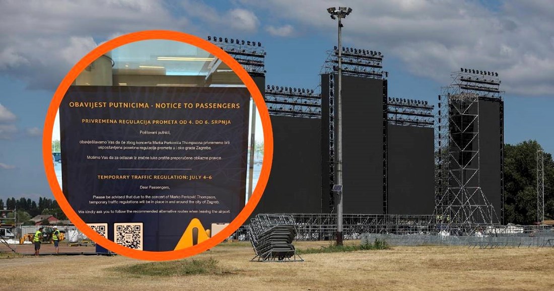 Poruka zbog Thompsona dočekala putnike na zagrebačkom aerodromu