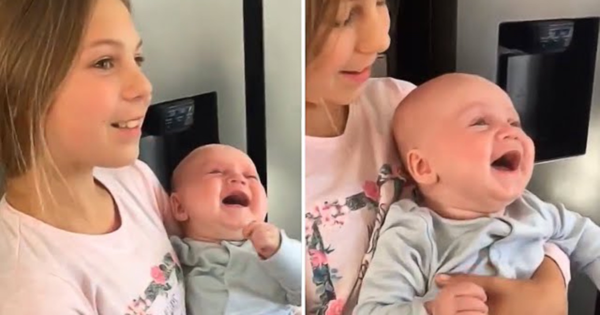 Ovu bebu baš sve nasmijava do suza, a njen zarazan smijeh uljepšat će vam dan