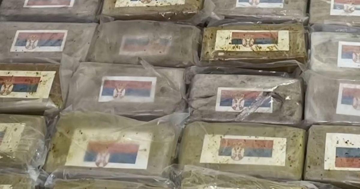 VIDEO Talijani zaplijenili gotovo 800 kg kokaina, na paketima zastava Srbije