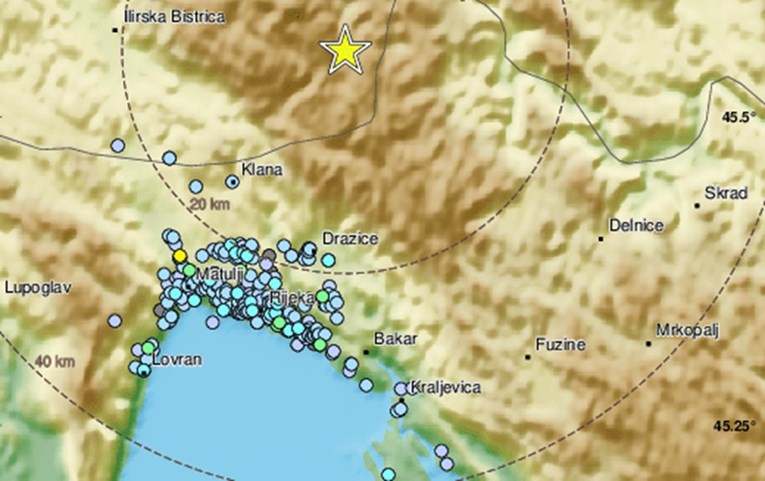 Osjetio se potres u Rijeci. EMSC: Magnituda je 2.8