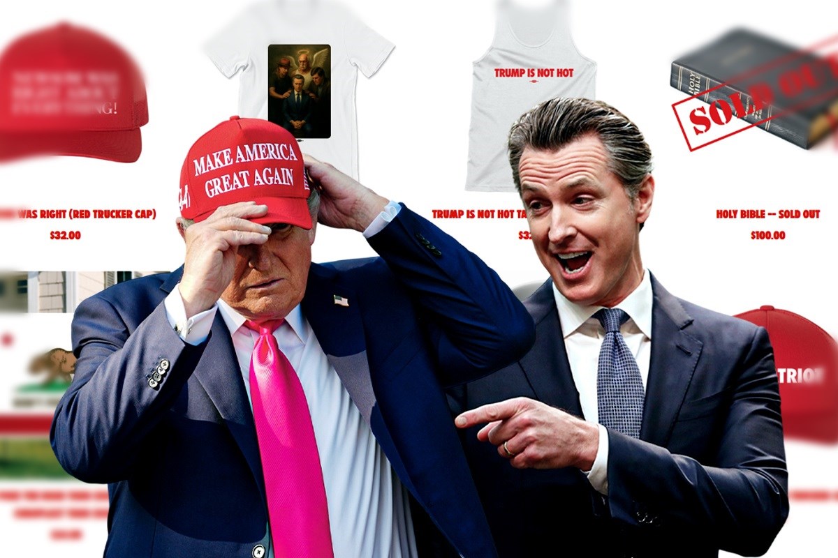 Guverner Kalifornije ismijava Trumpa svojim merchom. Lažna Biblija se već rasprodala