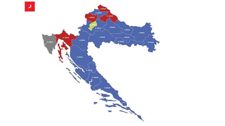 POGLEDAJTE KARTU HDZ nema vlast u samo 6 županija