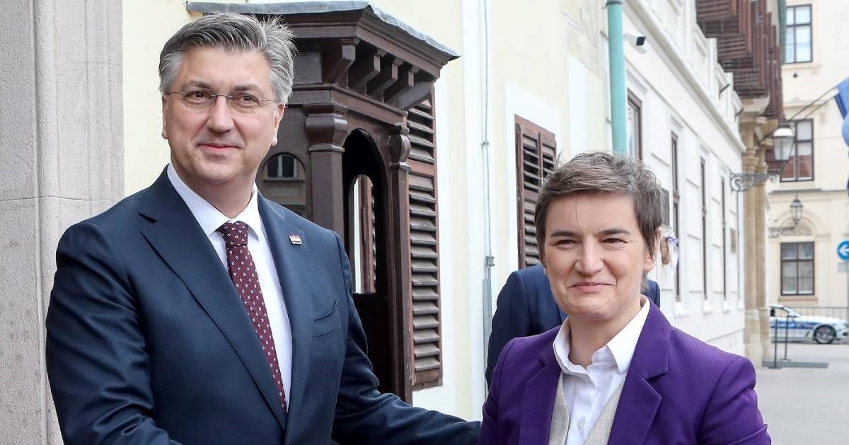 VIDEO Ana Brnabić je u Zagrebu, Plenković je primio u vladi