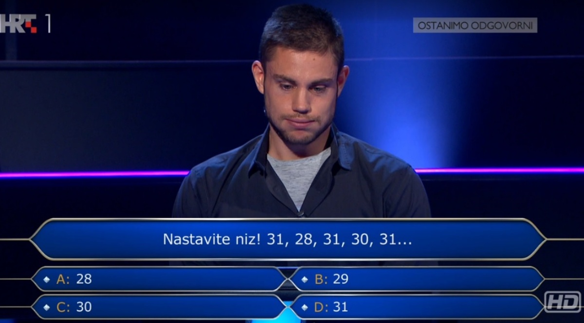 Neven iz Pule u Milijunašu zapeo na trećem pitanju. Znate li vi odgovor?