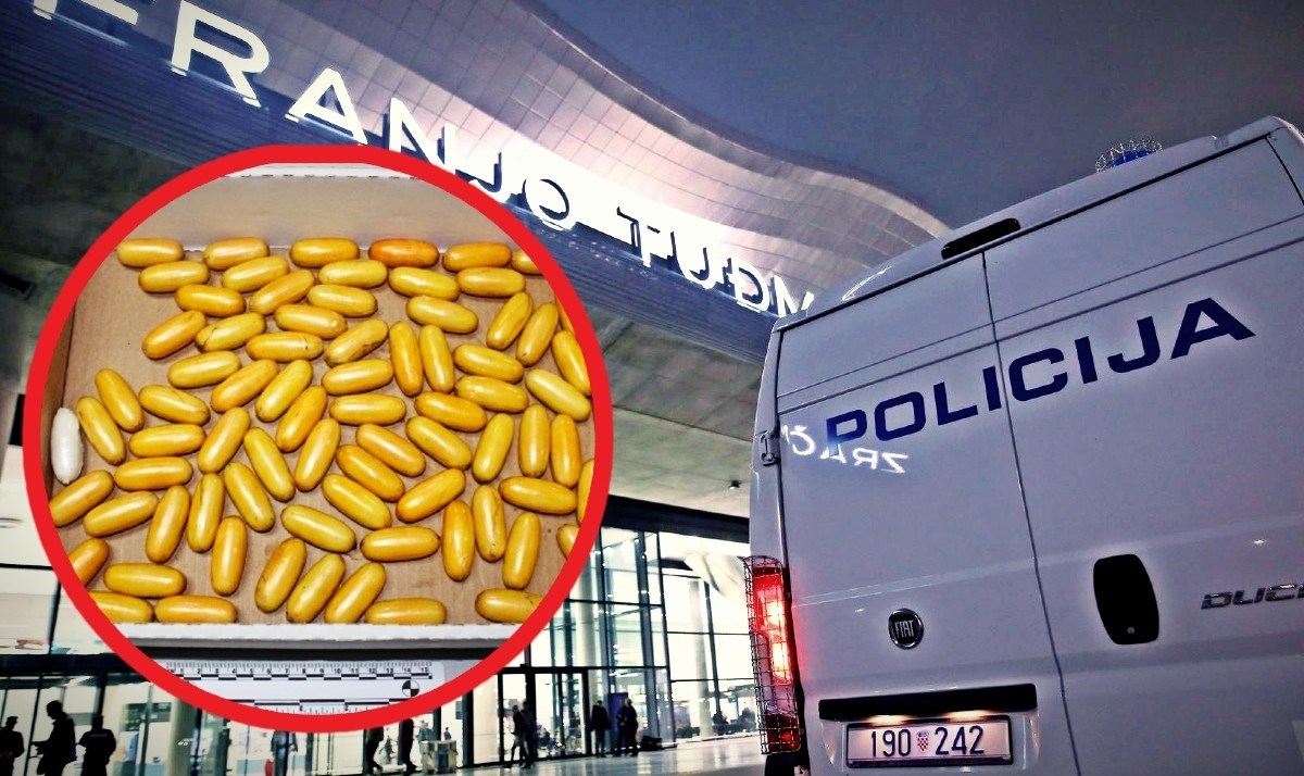 Brazilku uhvaćenu na Tuđmanu 10 dana čekali da obavi nuždu, izašla kila kokaina