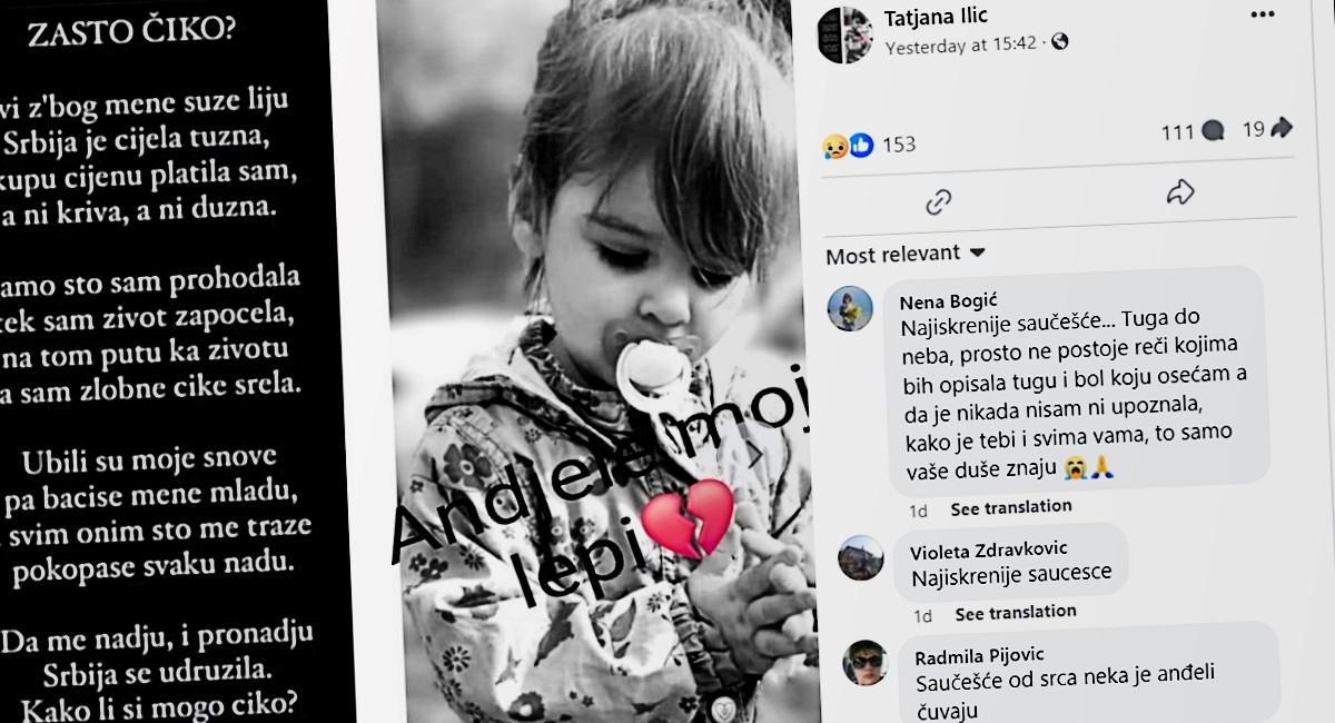 Baka se potresnom objavom oprostila od malene Danke: "Anđele moj lijepi"