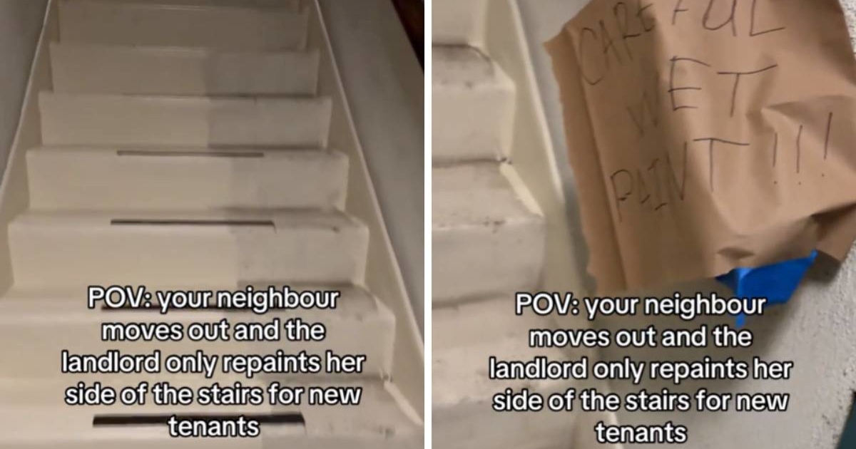 Bizaran potez: Stanodavac obojio samo pola stubišta, snimka postala viralni hit