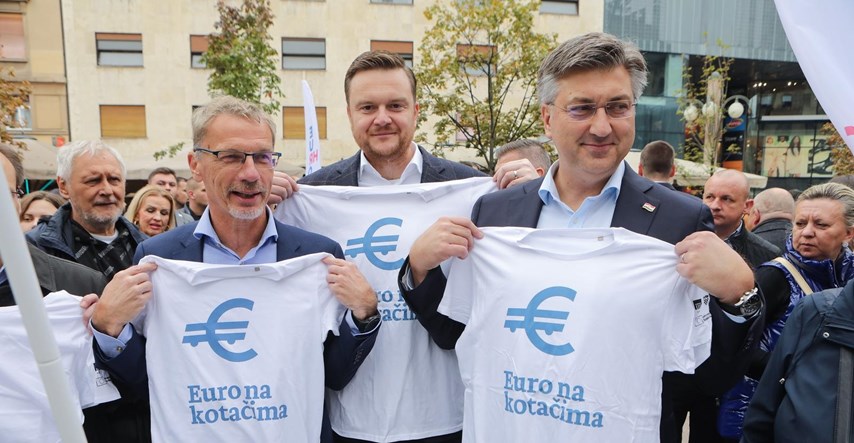 Kampanja od 24 milijuna kuna: Plenković u Zagrebu pozira s majicom "Euro na kotačima"