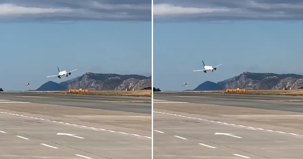 VIDEO Jaka bura zanosila avion pri slijetanju na dubrovački aerodrom