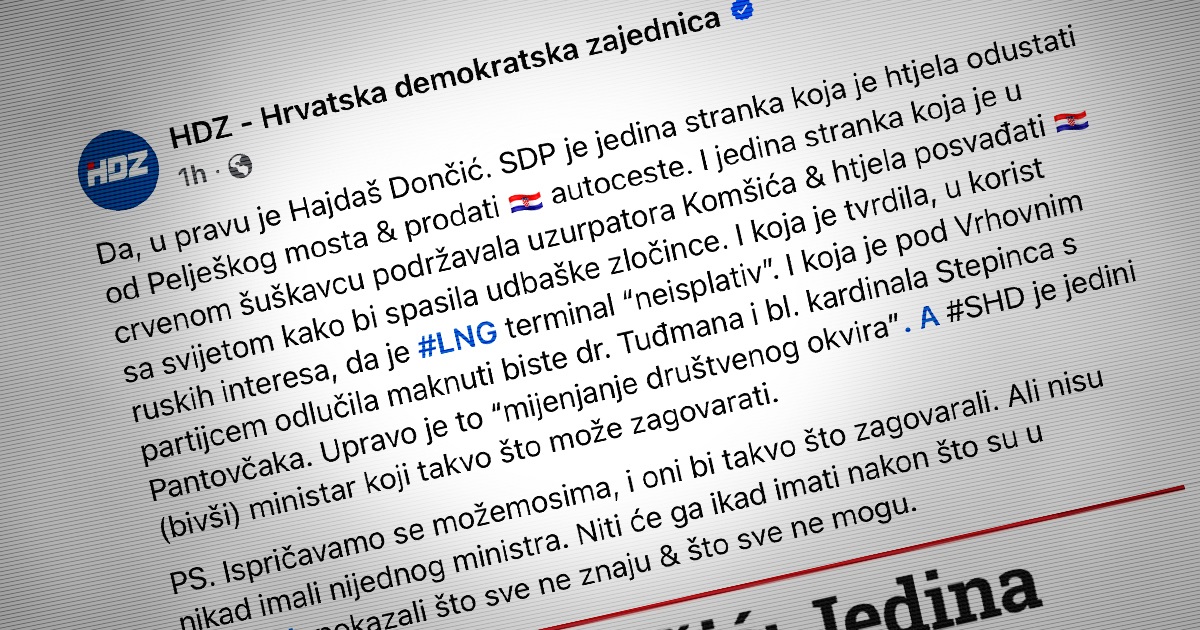 HDZ isprozivao šefa SDP-a pa usput napao i Možemo: "Ispričavamo se možemosima"