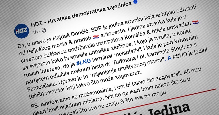 HDZ isprozivao šefa SDP-a pa usput napao i Možemo: "Ispričavamo se možemosima"