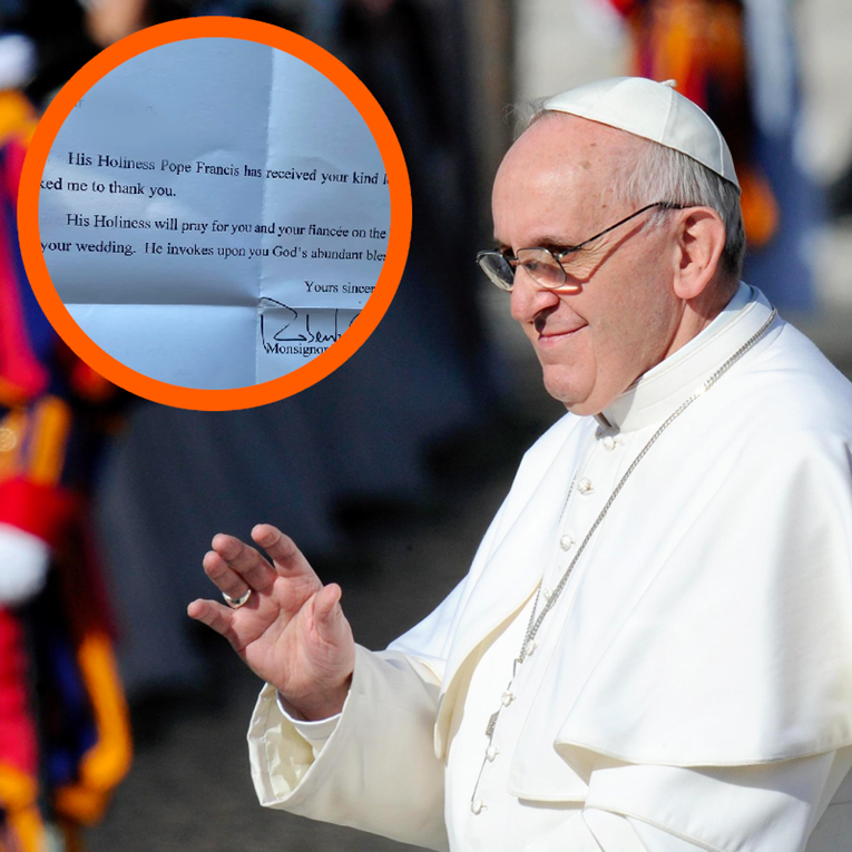 Pozvali su papu Franju na svadbu, a njegov neočekivan odgovor oduševio je mnoge