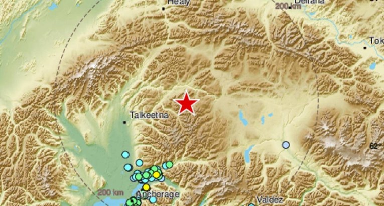 Središnju Aljasku pogodio potres magnitude 6.1